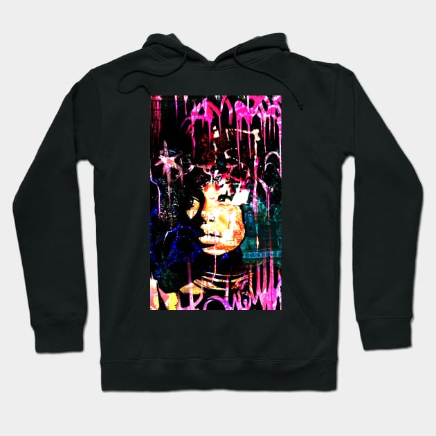 urban black art Hoodie by Roxbuc